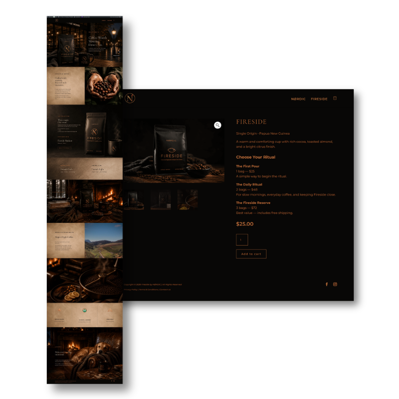 Hubbard County Historical Museum website mockup